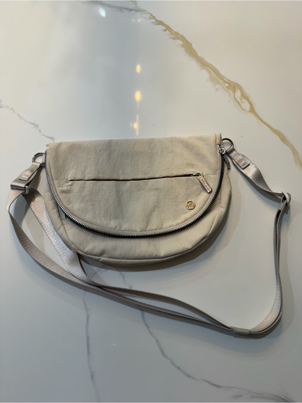 lululemon athletica Beige Crossbody Shoulder Bag